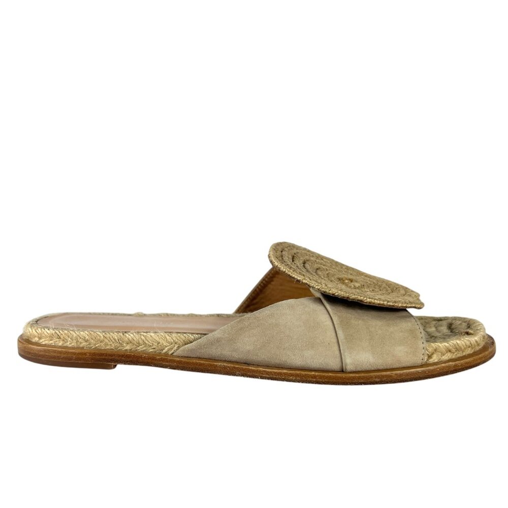 Paloma Barceló Emilie Suede Slide Sandals in Nude Jute Size US 5 ½ or 6 EU 36 - Picture 7 of 11